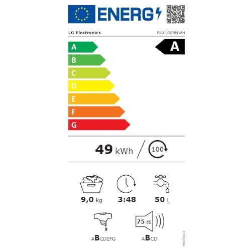 ΗΠΡ ΕΛΕΥΘ 60CM LG F4X1008NWK 8KG A 1400RPM (ΑΤΜΟΥ / Wi-Fi)